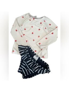 Old Navy Kids Rashguard Swim Set - Strawberry and Stripes